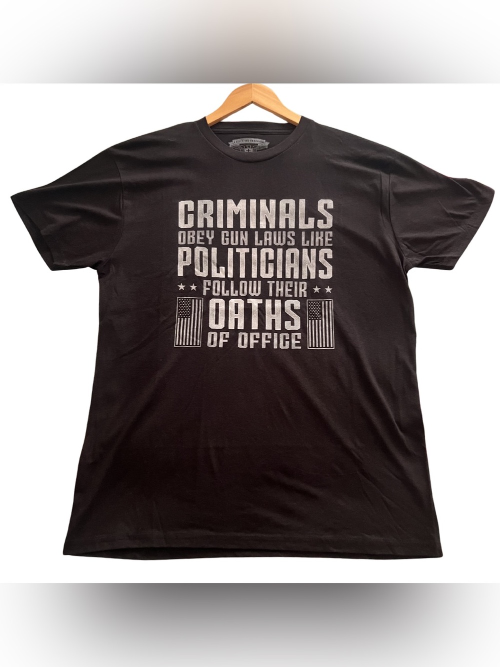 I Love My Freedom Men’s Black Criminals/Politicians T-Shirt
